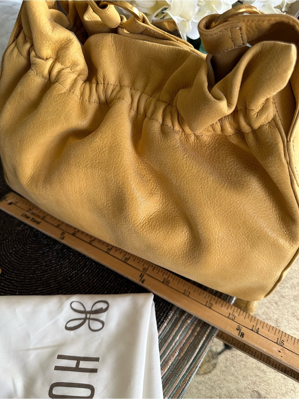HOBO Mustard Yellow Gathered Shoulder Bag - Picture 8 of 16